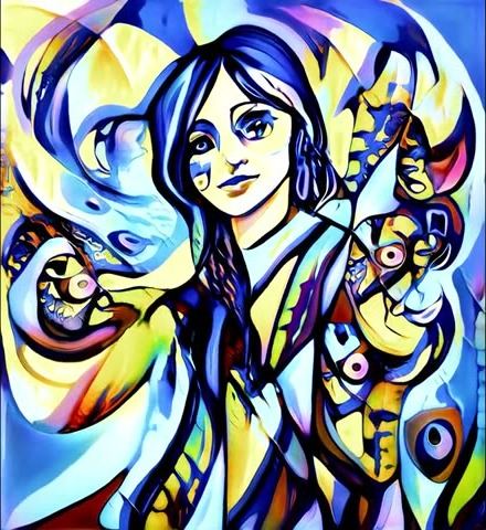 GAN self-portrait of Sonia Cook-Broen, fully formed
